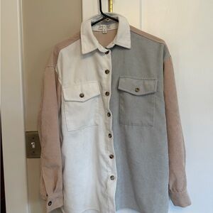 She + Sky Multicolor Corduroy Utility Jacket